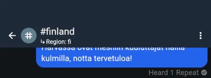 Valittu aluerajaus ja kuullut toistot