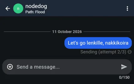 Viestin lähetys